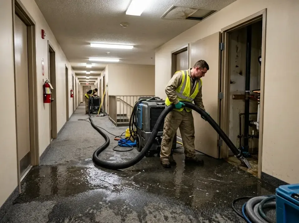 multi-unit-apartment-hallway-f-005 — frequently asked questions, Emergency Burst Pipe Water Extraction & Removal in Broadlan…